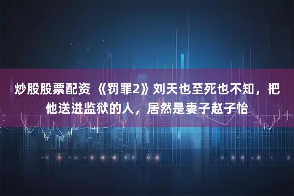 炒股股票配资 《罚罪2》刘天也至死也不知，把他送进监狱的人，居然是妻子赵子怡